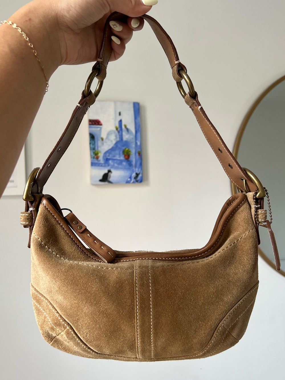 Coach Suede Hobo Shoulder Bag
